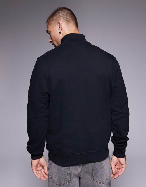 Barbour International – Flight – Czarna bluza z zamkiem pod szyją , 3 z 5