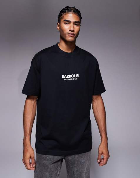 Barbour International Formula oversized t-shirt in black exclusive to asos