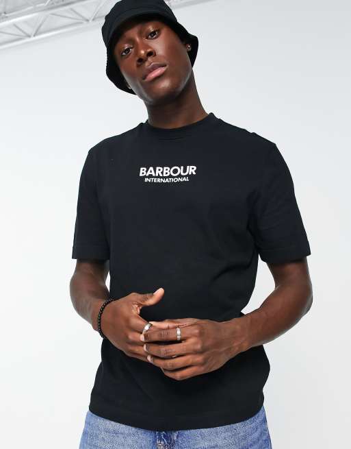 Barbour International Formula logo t-shirt in black | ASOS