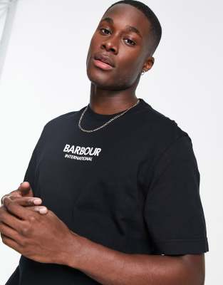 Barbour International Formula logo t-shirt in black - ASOS Price Checker