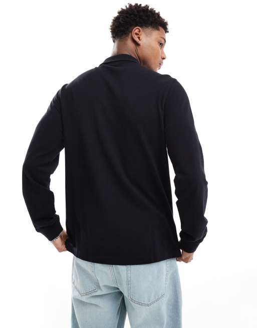 Barbour International Formula long sleeve polo in black exclusive to ASOS, 4 of 4