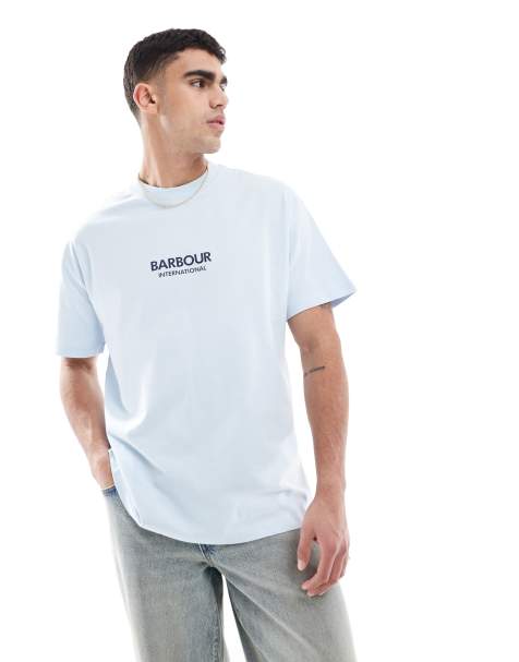 Barbour International Formula oversized t-shirt in ice - view 1