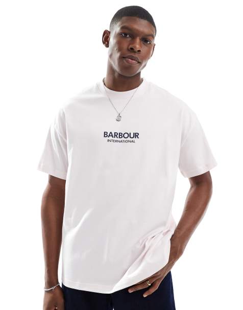 Barbour International Formula oversized t-shirt in quartz pink - view 1