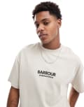 [Barbour International] Barbour International Formula oversized t-shirt in stone exclusive to ASOS-Neutral L BLACK
