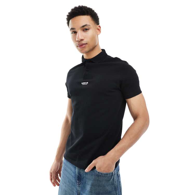 Black barbour outlet polo