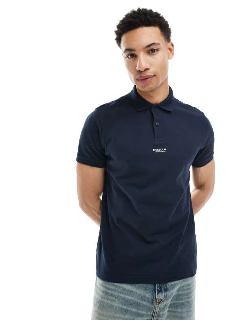 Barbour International - Formula - Polo in marineblauw, Exclusief bij CerbeShops