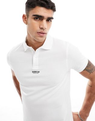 Barbour International Formula polo in white exclusive to asos