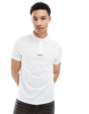 Barbour International Formula polo in white exclusive to asos