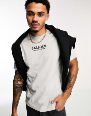 Barbour t shirt store mens Silver