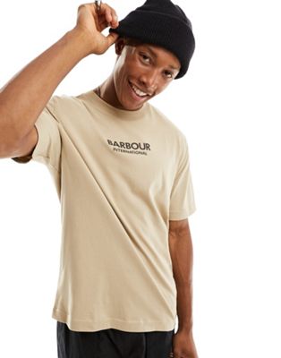 Barbour International Formula t-shirt in beige - ASOS Price Checker