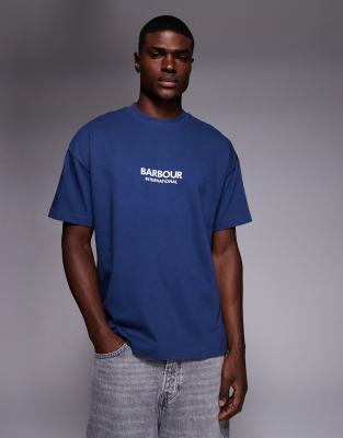 Barbour International - Formula - T-shirt oversize - Bleu insigne