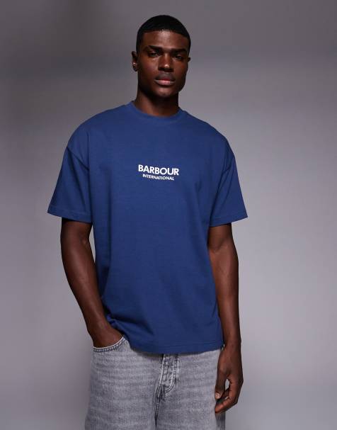 Barbour International - Formula - T-shirt oversize - Bleu insigne - view 1