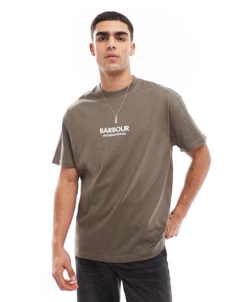 Barbour International - Formula - T-shirt oversize marrone - view 1