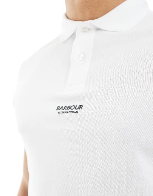 Barbour International – Formula – Vit pikétröja, exklusivt hos ASOS, 4 av 4