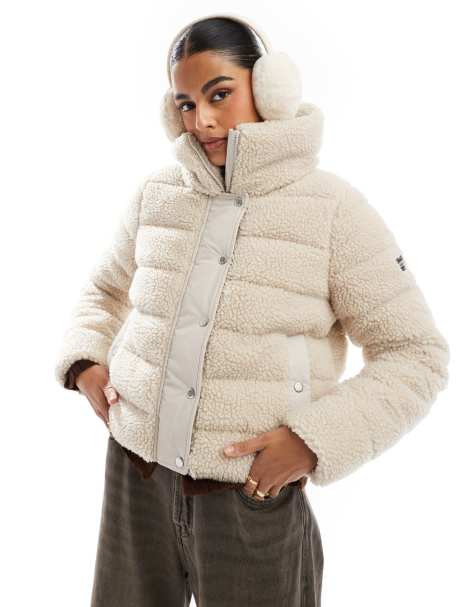 Barbour International - Franchesca - Cremehvid dynejakke i fleece - view 1