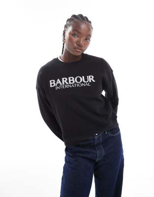 Barbour International - Franchesca - Sweatshirt in Schwarz mit Logo