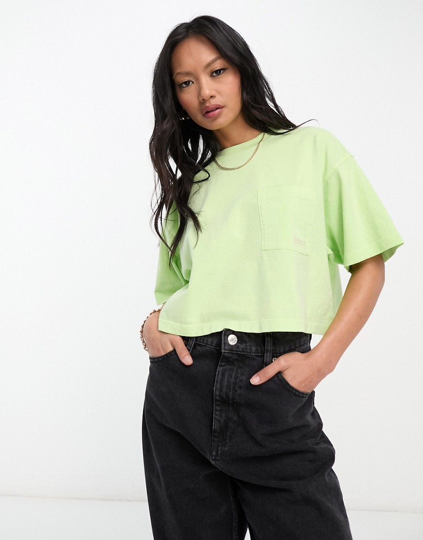 Barbour International Galica boxy tee in lime-Green