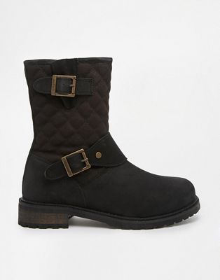 barbour quilted biker boots 