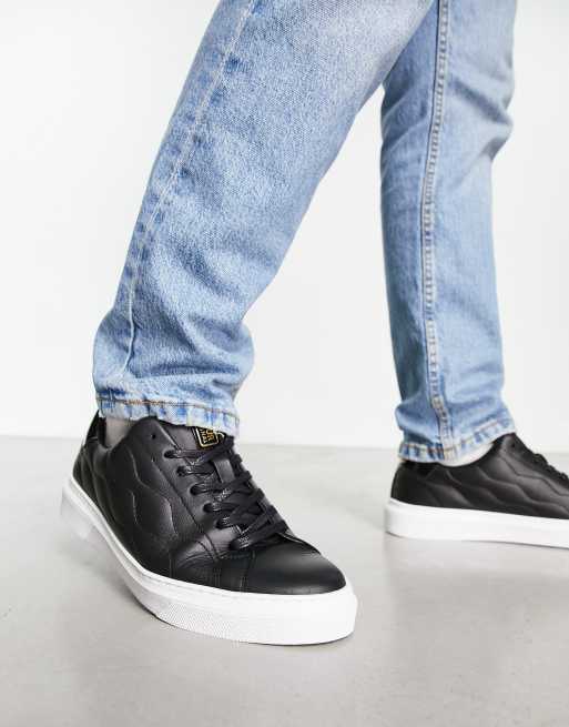 Barbour International - Glendale - Sneakers nere in pelle trapuntata, 3 di 4