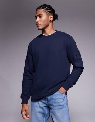 Barbour International - Grip - Sweat ras de cou - Bleu marine