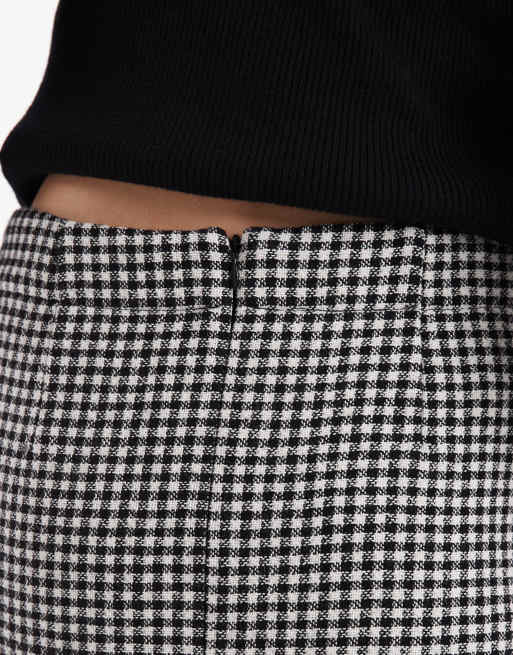 Barbour International Halina gingham mini skirt in black/white, 5 of 5