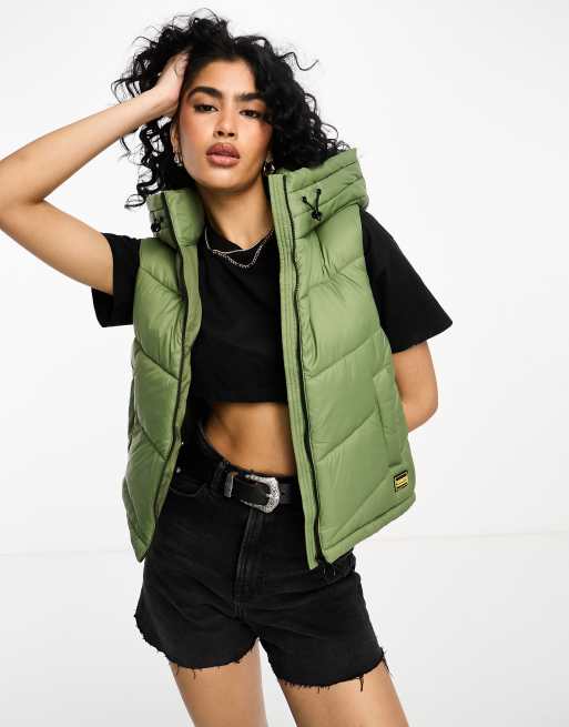 Barbour International Halton quilted gilet in green | ASOS