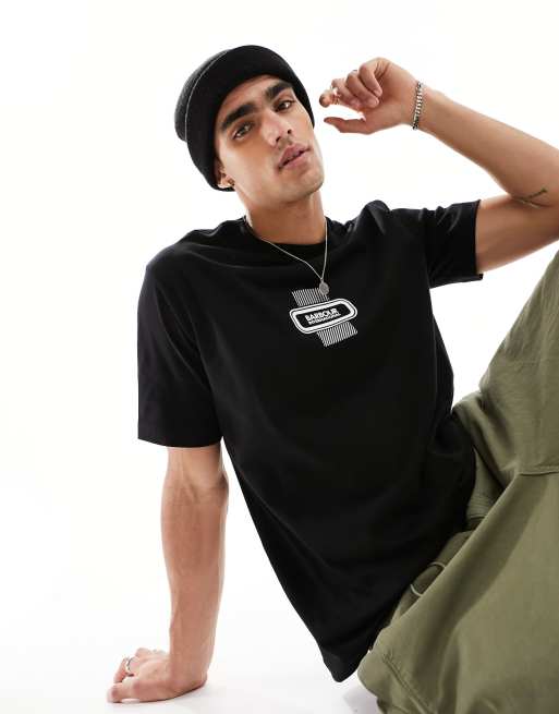 Barbour International Hatch logo t-shirt in black