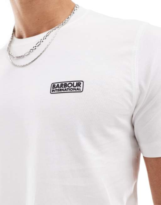 Barbour International - Hvid T-shirt med lille logo, 4 af 4