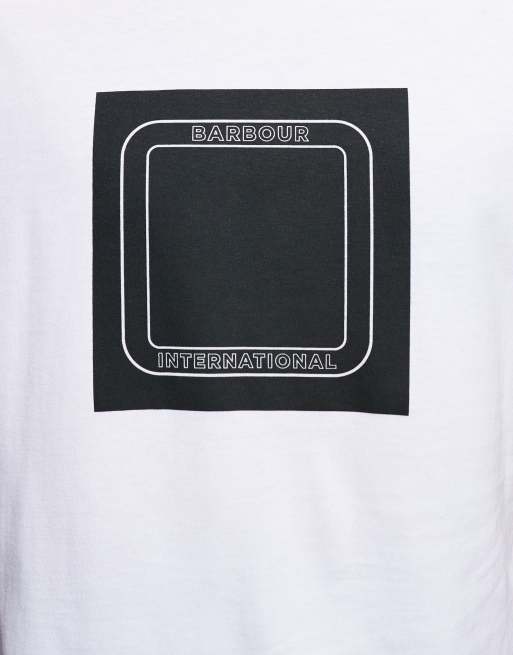 Barbour International - Hvid t-shirt med løkkeprint, 5 af 5