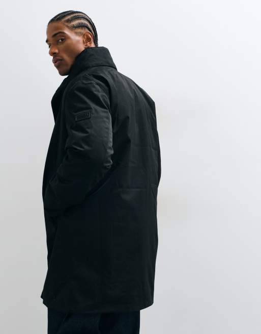 Barbour International Hybridge vandtæt jakke med hætte i sort, 5 af 5