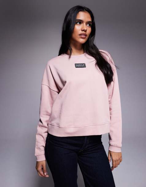 Barbour International Imogen logo sweatshirt in pink - view 1