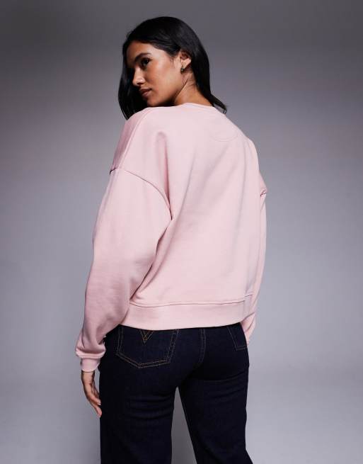 Barbour International Imogen logo sweatshirt in pink , 3 of 4