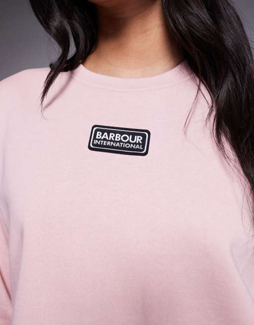 Barbour International – Imogen – Rosa sweatshirt med logga , 4 av 4