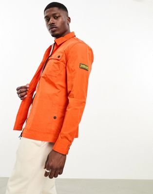 Barbour International Inlet zip up overshirt in orange - ASOS Price Checker