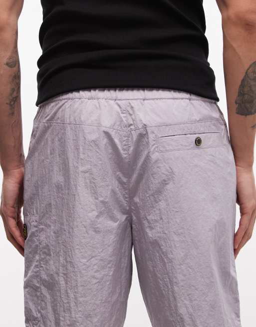 Barbour International Inline co-ord logo shorts in lilac, 4 of 5