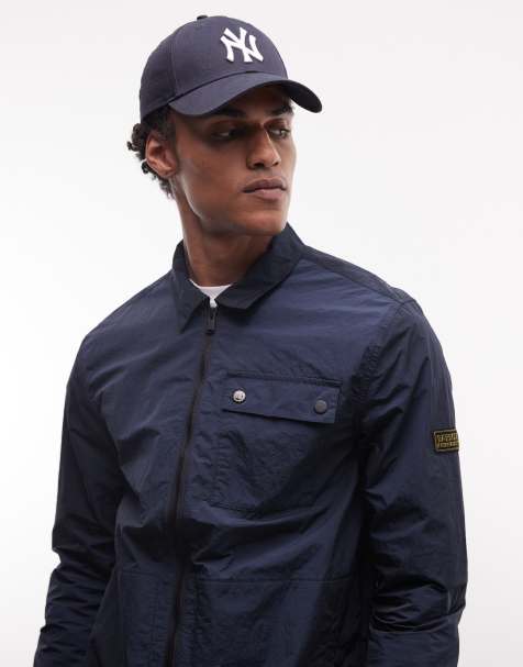 Barbour International Inline co-ord zip through logo overshirt in navy - view 1