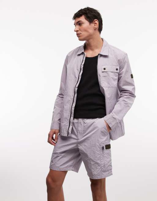 Barbour International Inline logo shorts in lilac (part of a set), 2 of 5