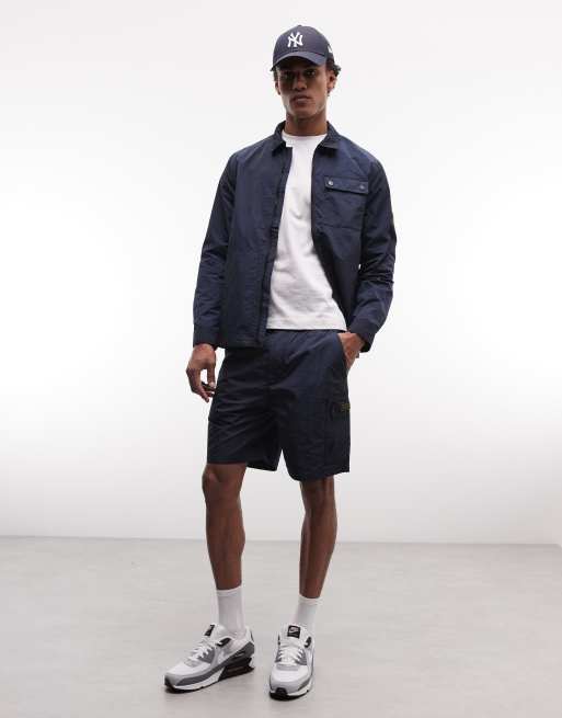 Barbour International – Inline – Marinblå shorts med logga, del av set, 2 av 5