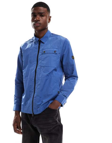 Barbour International Inline overshirt in north sea blue - view 1