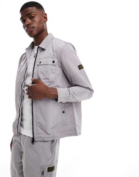 Barbour International Inline overshirt in pale slate - view 1
