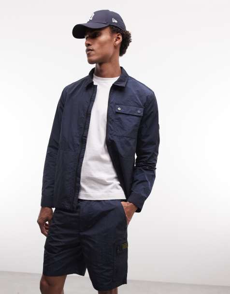 Barbour International - Inline - Short met logo in marineblauw, deel van co-ord set - view 1