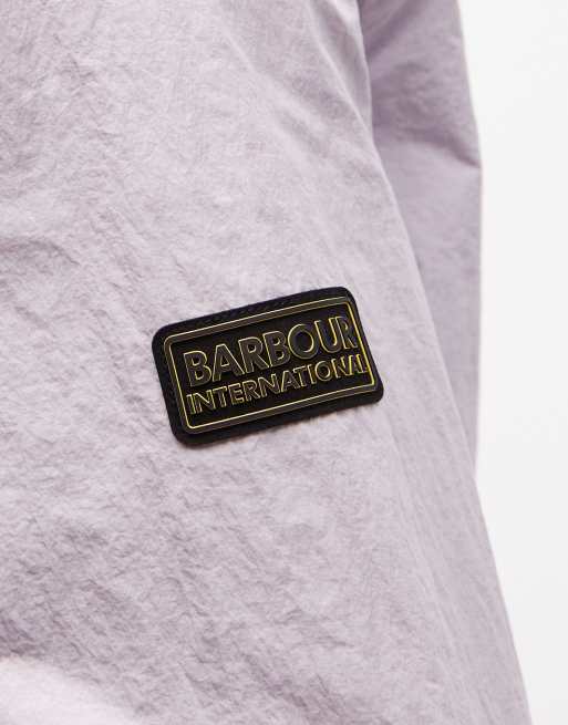 Barbour International Inline zip through logo overshirt in lilac (part of a set), 3 of 5