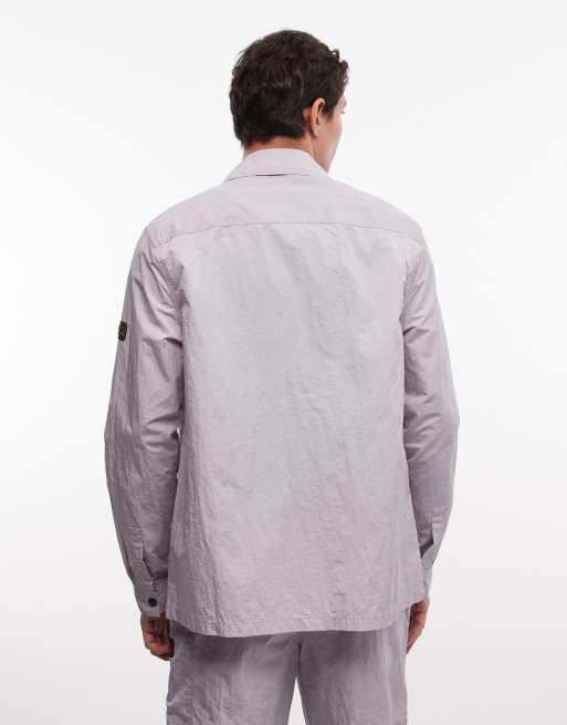 Barbour International Inline zip through logo overshirt in lilac (part of a set), 5 of 5