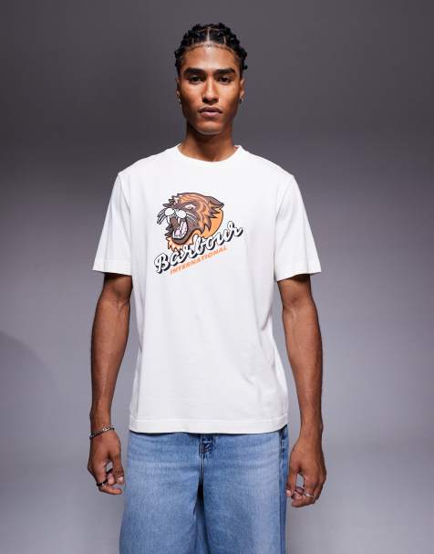 Barbour International Irwin graphic t-shirt in white - view 1