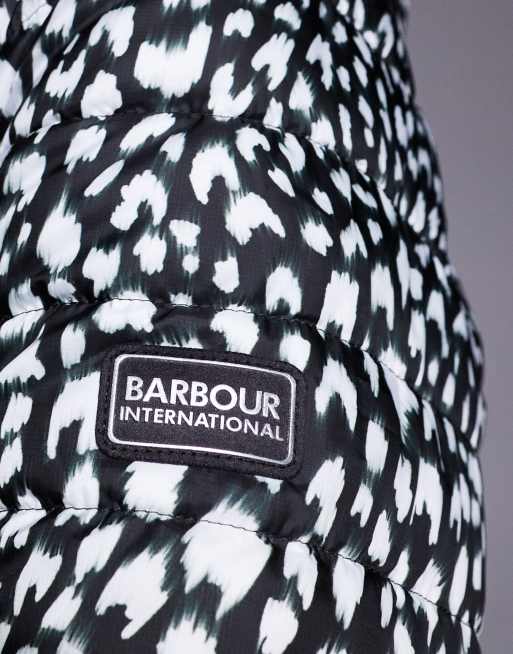 Barbour International - Jada - Hvid dynejakke med sneleopardprint, 2 af 4