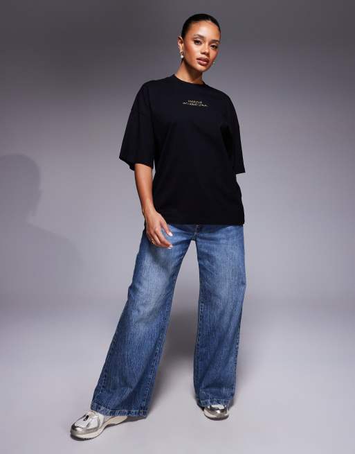 Barbour International Kaia oversized fit t-shirt in black , 2 of 4