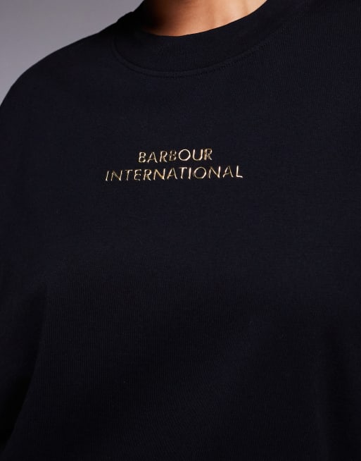 Barbour International Kaia oversized fit t-shirt in black , 3 of 4