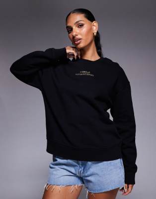 Barbour International - Kaia - Sweatshirt in Schwarz mit Logo