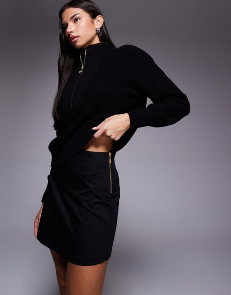 Barbour International katya mini skirt in black