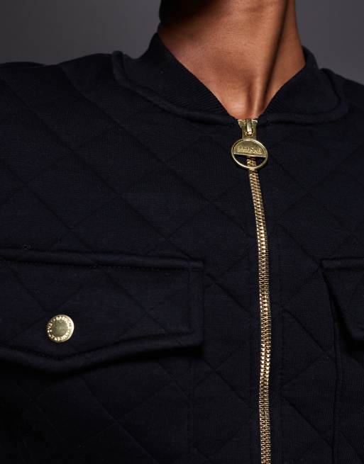 Barbour International - Katya - Sort bomber-sweatshirt, 3 af 4